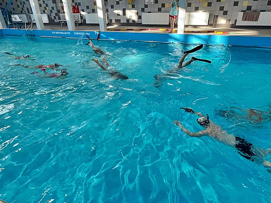 Hokej pod wodą Walenie Siemianowice Śląskie Trening 7 I 2023